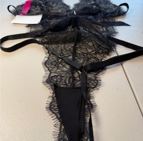 Dita Von Teese Black Lace Sheer Lingerie Bodysuit Size XL New