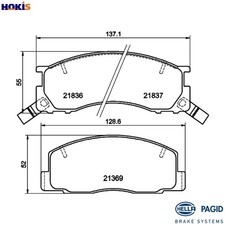 BRAKE PAD SET DISC BRAKE 8DB 355 006-451 FOR TOYOTA ESTIMA/EMINA/LUCIDA/PREVIA