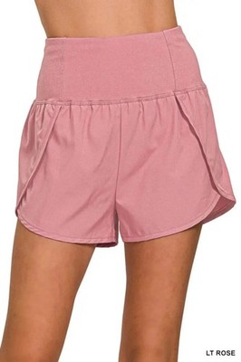 Trendsi High Waisted Running Shorts Women's Activewear Back Pocket USA Ship
