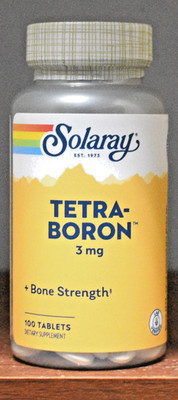 Solaray Tetra Boron 3 mg 100 Tablets 3mg 100 Tabs