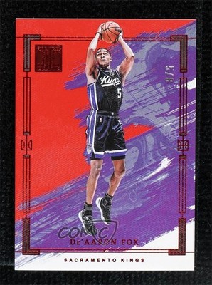 2023-24 Panini Impeccable International Red 5/8 De'Aaron Fox #21 12po