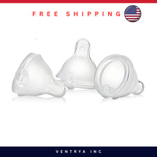 Evenflo Balance Plus Standard Neck Baby Bottle Nipples Slow Flow 6-Pack 8 Month