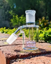 Premium Quality Thick Mini 14mm 45° Pink Ash Catcher for Water Pipe Bong