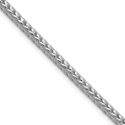 Sterling Silber rhodiniert 3,4 mm Diamantschliff Runde Franco Kette Halskette