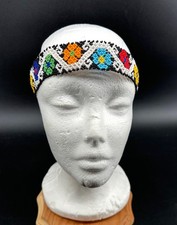 Handcrafted Multicolor Beaded Headband Ethnic Design Elastic Band