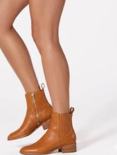 Tamara Mellon Soho Camel Leather Ankle Boots | Great Condition | Sz 38.5 (8)