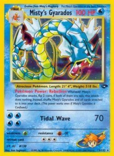 Moderately Played Misty's Gyarados - 13/132 - Holo Rare - Unlimited Edition Poke