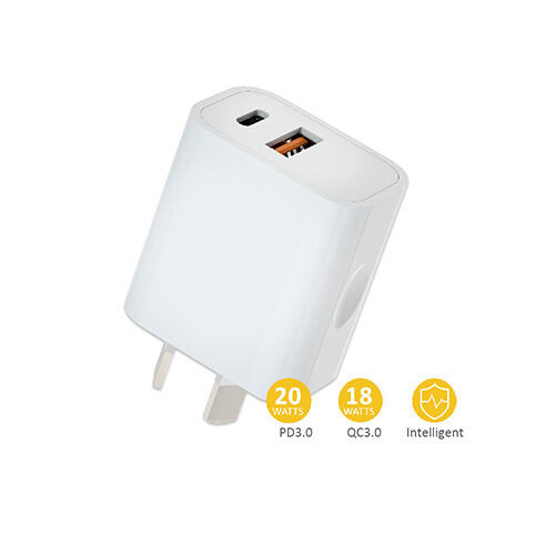 Sansai USB A & USB C 20W Fast Wall Charger White with Quick Chargeing - Picture 1 of 2