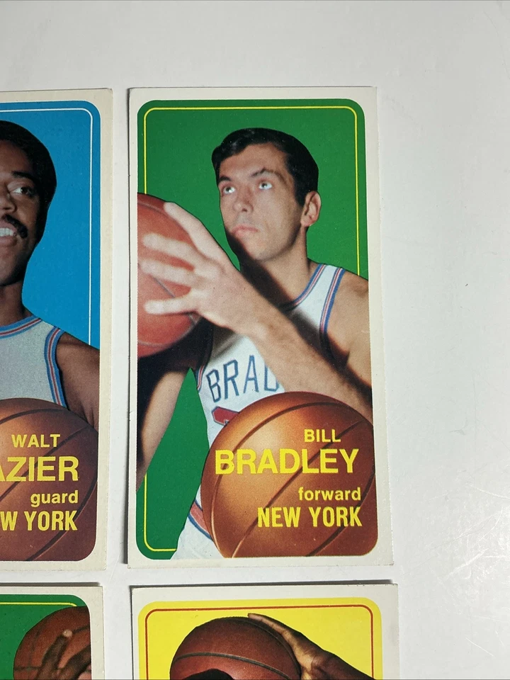 Tarjetas de baloncesto altas 1970-1971 Topps NY Knicks, Frazier Bradley Reed Russell Foto 3 de 4