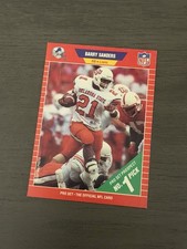 1989 Pro Set #494 BARRY SANDERS Detroit Lions Football Card Rookie RC HOF (Read)