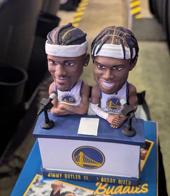 BEST BUDDIES 2025 Jimmy Butler Buddy Hield Golden State Warriors Bobblehead SGA - Image 1 of 4
