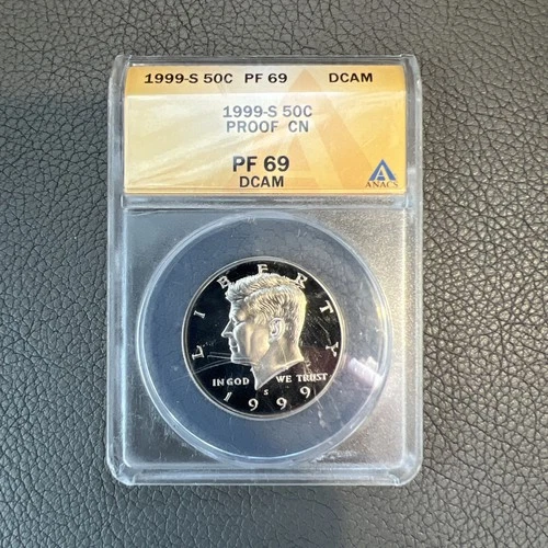 1999-S 50C Kennedy Silver Proof Half Dollar 50c ANACS PF69 DCAM