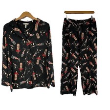 Soma Embraceable Cheers To Us Champange Toast Small Medium Pajama Set Soft