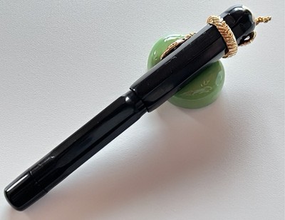 Montblanc Vintage Safety Fountain Pen 14K Gold Snake Clip Diamond