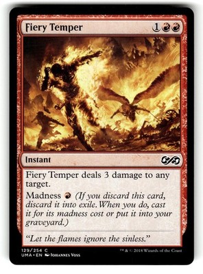 Fiery Temper 129 Common Ultimate Masters Magic: The Gathering Near Mint