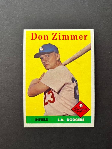 Don Zimmer [Yellow] #77 1958 Topps card