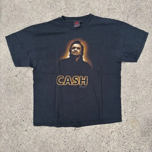 Vintage Faded Johnny Cash Zion Graphic T Shirt Band Rock Cou 2000s vintage concert t-shirt, vintage, size XL, single stitch, B+ condition