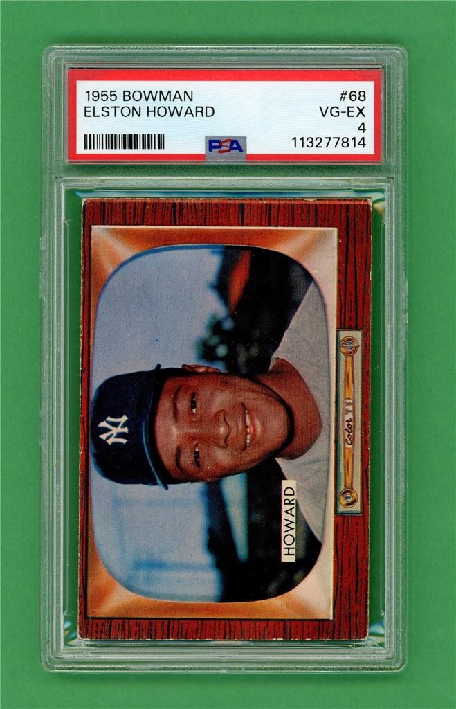 1955 Bowman #68 Elston Howard * ROOKIE * CENTERED * PSA VG-EX 4 *NY Yankees card