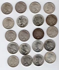 1923 Peace Silver Dollar roll of 20 VG to AU