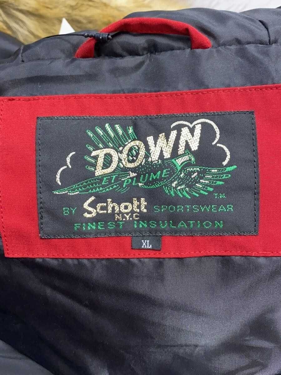 Schott Down Jacket, XL, Polyester, Red, Solid Col… - image 3