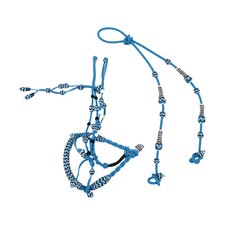 Charro Bosal Cabresto Riendas Blue Charro Halter
