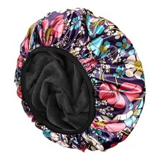 Women's Waterproof Shower Cap – 3-Layer Terry Lined, Reusable Bath Hair Cover