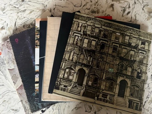 Classic Rock Vinyl Records Lot Led Zeppelin, Pink Floyd, Black Sabbath