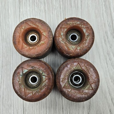 Vintage Vision Freestyle Skateboard Wheels Approximate 50mm Set of 4 Parts Only 
