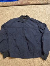 Vintage 60s Sears The Men  s Store Navy Blue Cotton Jacket Size Large