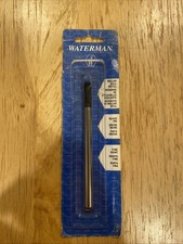 NOS 2005 Waterman Roller Ball Refill Black Ink Fine Point New Open Package