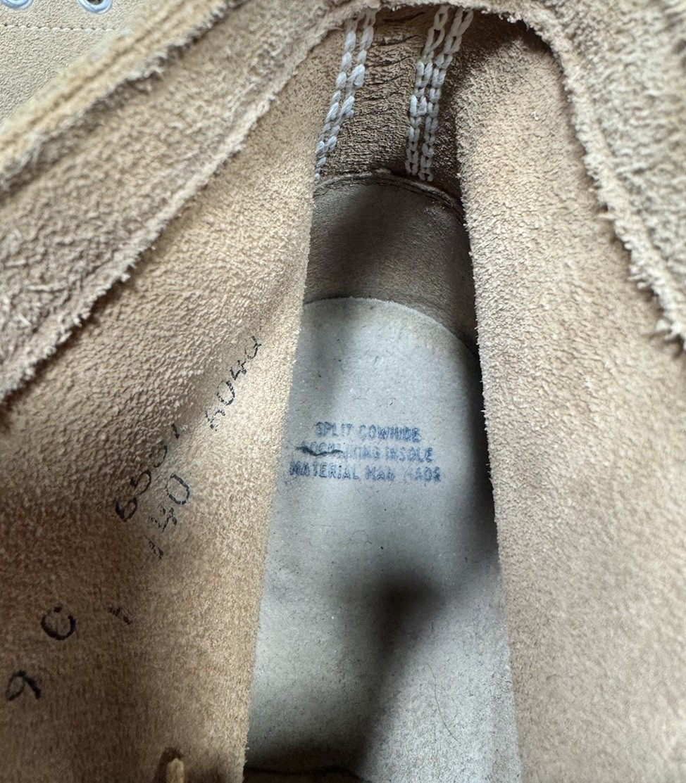 Vintage Tan Suede Leather Monkey Boots Men\'s Size 9 C Vulcan Soles Shoes‎ Vintage Tan Suede Leather Monkey Boots Men main image 3