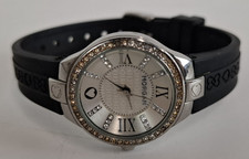 Morgan Ladies Round Watch With Black Strap - Working - Requires New LR626