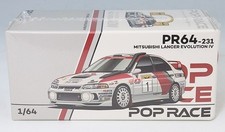 POP RACE 1/64 Mitsubishi Lancer Evolution 4 1998 Safari Rally Kenya #1 Tommi