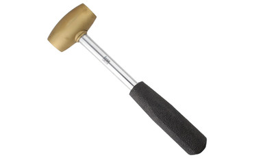 The Beadsmith Brass Head Mallet - Metal Elements - 9.5 Inches long, 1LB head