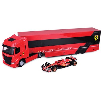 Ferrari Iveco Cab F1 Transporter & + 1 SFR SF23 F1 Car - Leclerc #16