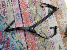 Leather Breast Collar silver studs covered used western tack FREE SHIPPING