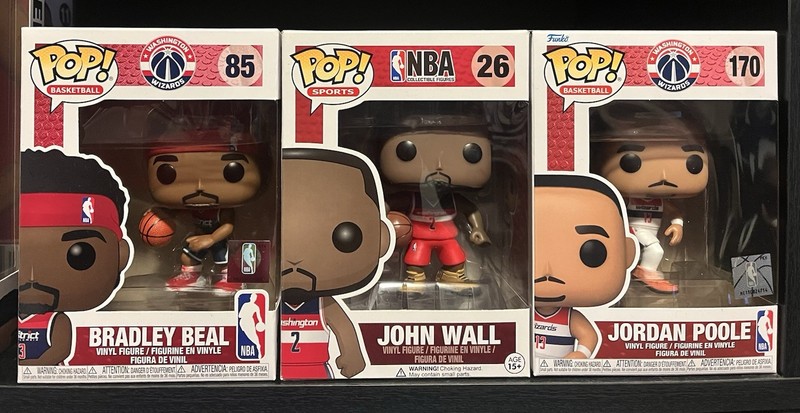 NBA Washington Wizards Wall, Beal, Poole Funko Pop Bundle