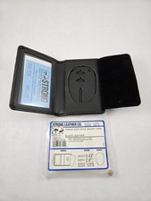 Strong Leather Co Duty Badge ID wallet Case Black Leather Dress Side Open 1273