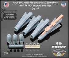 Cuellos de cuero voladores 1/48 FL48-8179 AGM-65E con suspensión LAU-117 14 pulgadas