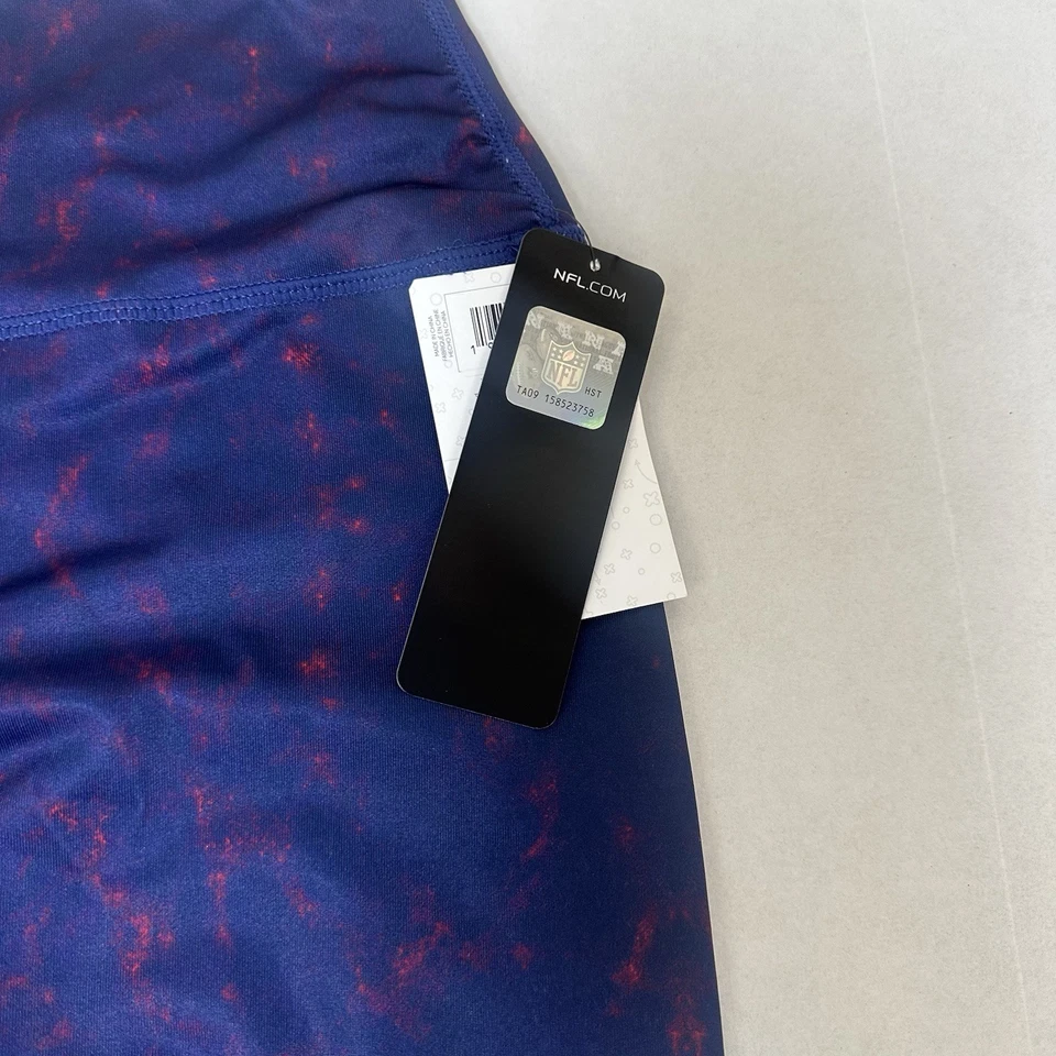 NWT Women's New England Patriots Red White Blue Game Day Leggings sz L - Image 3 of 4