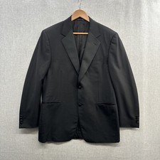 Canali Blazer Jacket Mens EUR 52 / US 42 Black Sports Coat Wool Italy