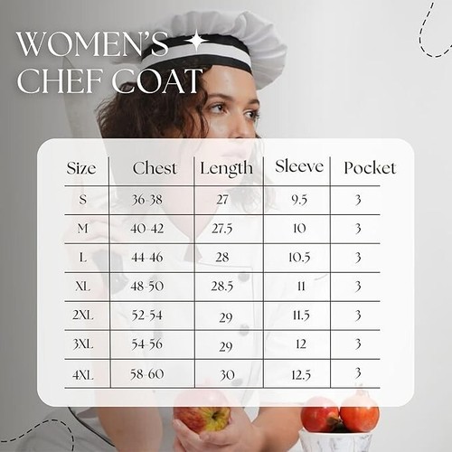 Professional Light Weight Short Sleeve Women's Chef Coat, - Picture 68 of 68
