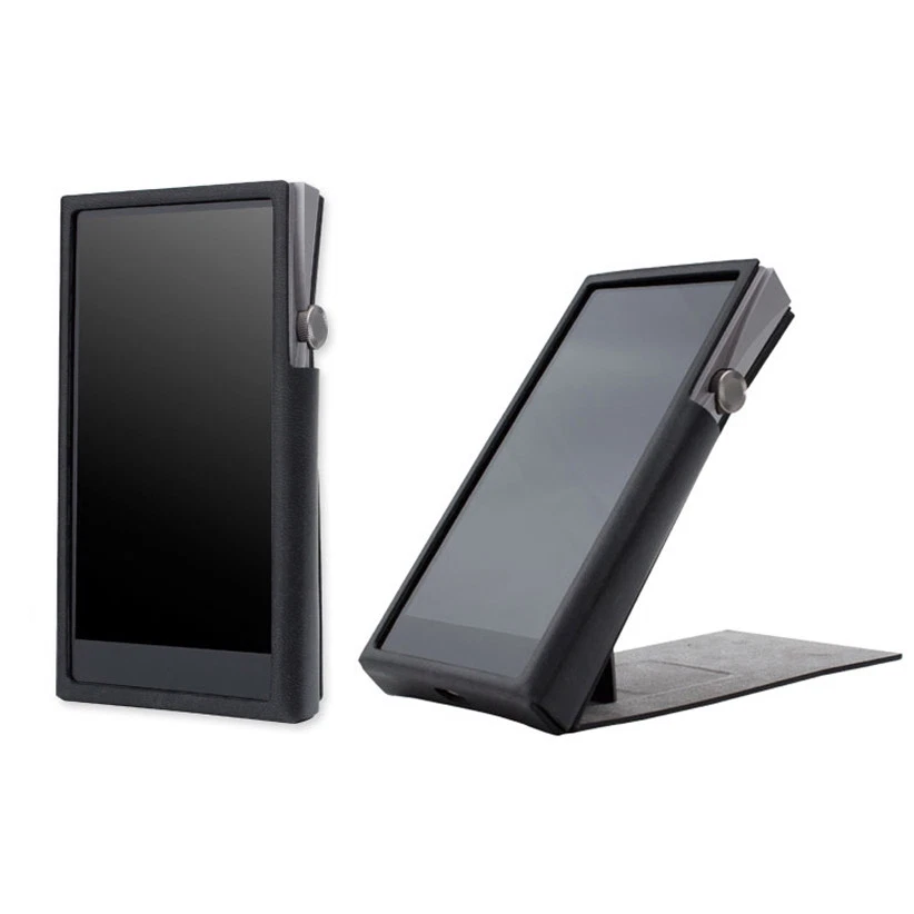 For Astell&Kern A&futura SE100 , Handcrafted MITER PU Leather Case Cover -  Black