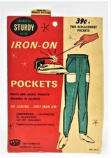 Vintage Sturdy Iron On Pockets -- New Old Stock