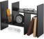 black desktop organizer office storage rack adjustable wood display shelf rack