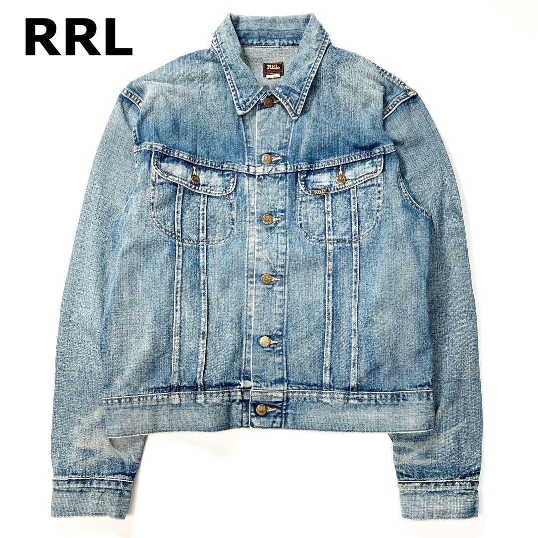 RRL RALPH LAUREN Men's Leeland Indigo Denim Trucker Jacket RRL RALPH LAUREN Men's Leeland Indigo Denim Trucker Jacket