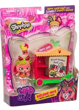 Shopkins Wild Style Pupkin Cake Shoppet & Bonetta Cupcake Happy Cart  Exclusive