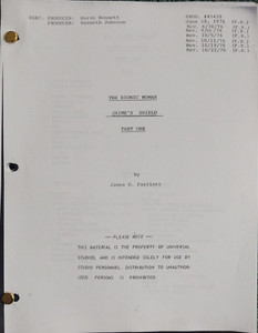 Classic Script The Bionic Woman Jaime's Shield Pt I Richard Anderson Notes copy
