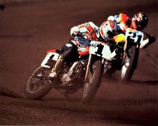 1995 SCOTT PARKER -WILL DAVIS HARLEY DAVIDSON XR750 MOTORCYCLE RACING 8x10 PHOTO