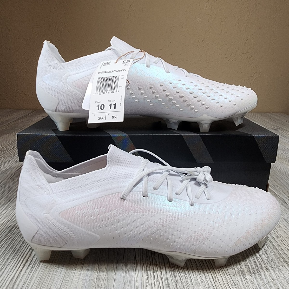 Adidas Predator Accuracy.1 Low FG White Soccer Cleat Men Adidas Predator Accuracy.1 Low FG White Soccer Cleat Men